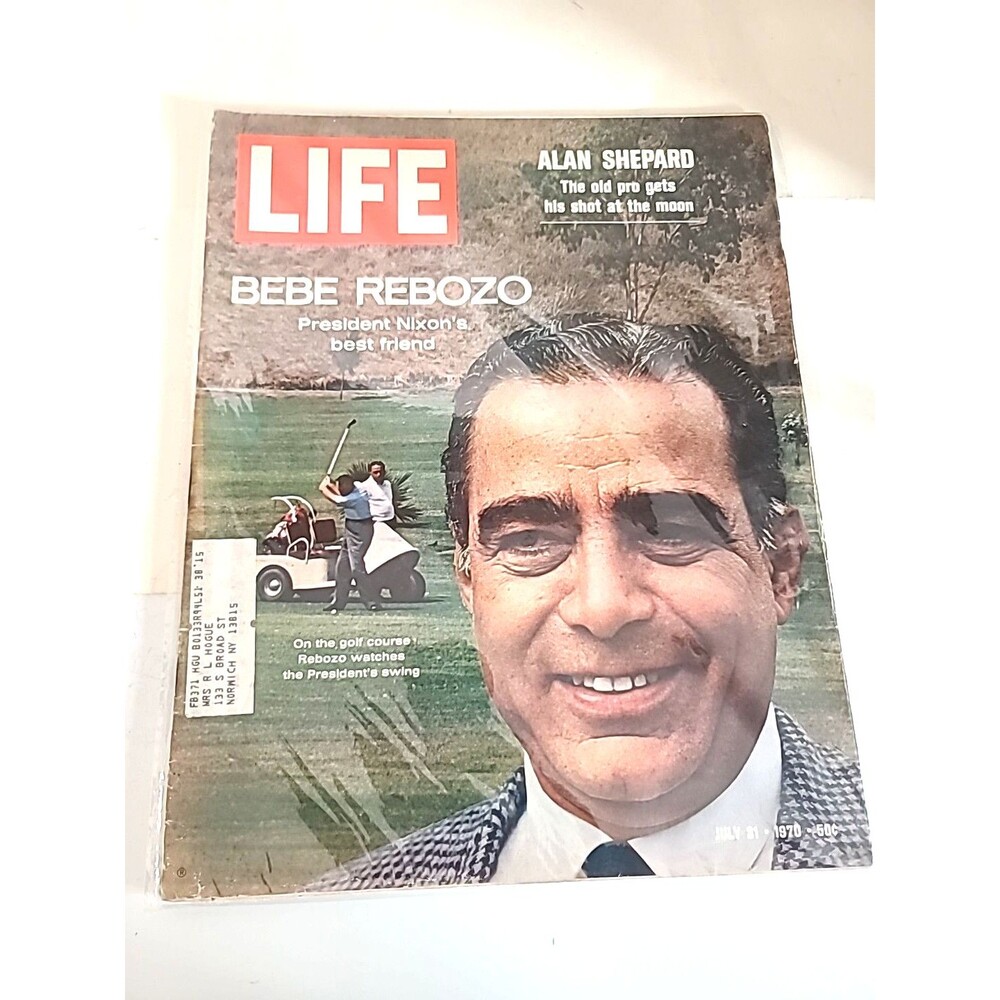 Vintage Life Magazine July 31 1970 Bebe Rebozo  W/Protective Sleeve